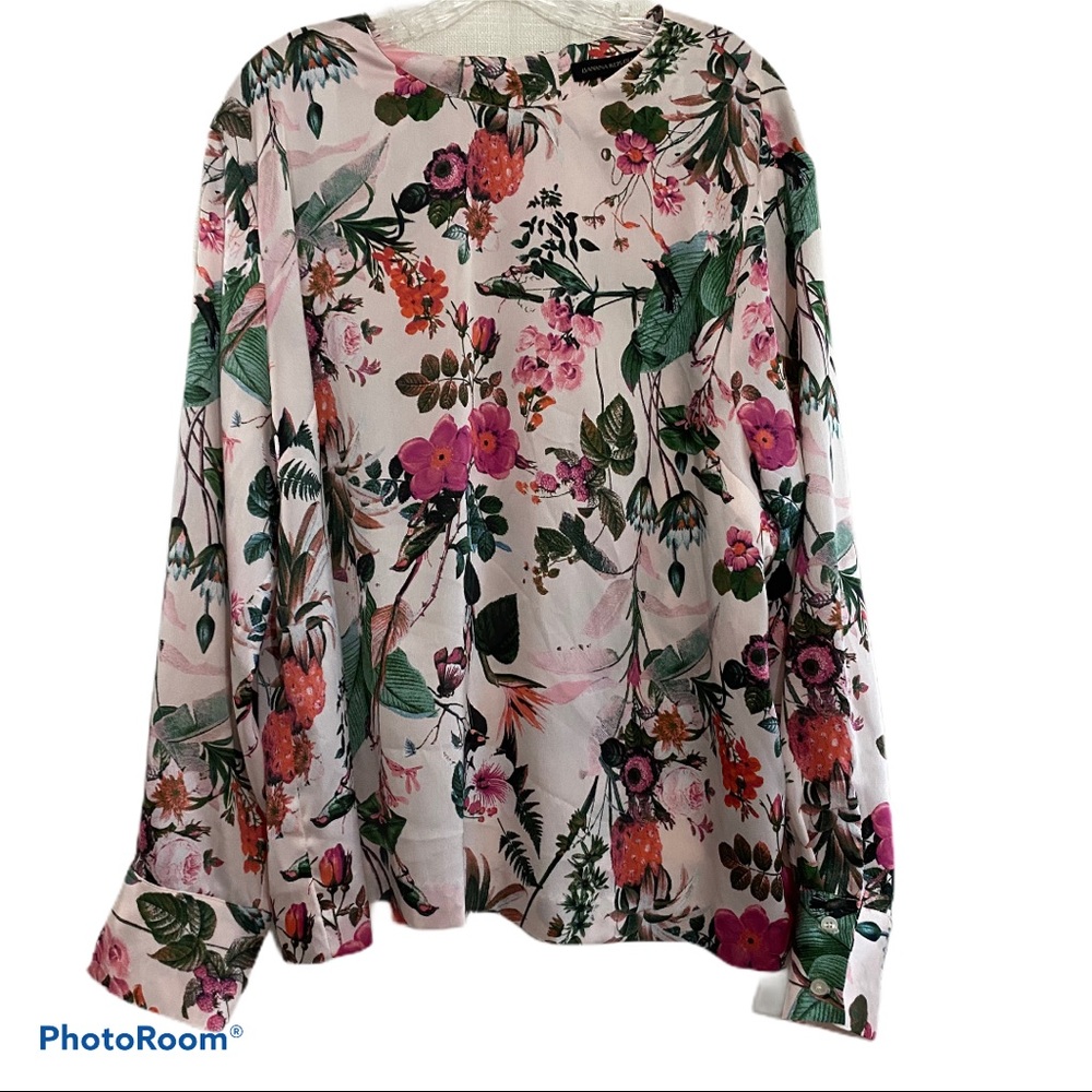 Banana Republic Floral Satin-Like blouse XXL